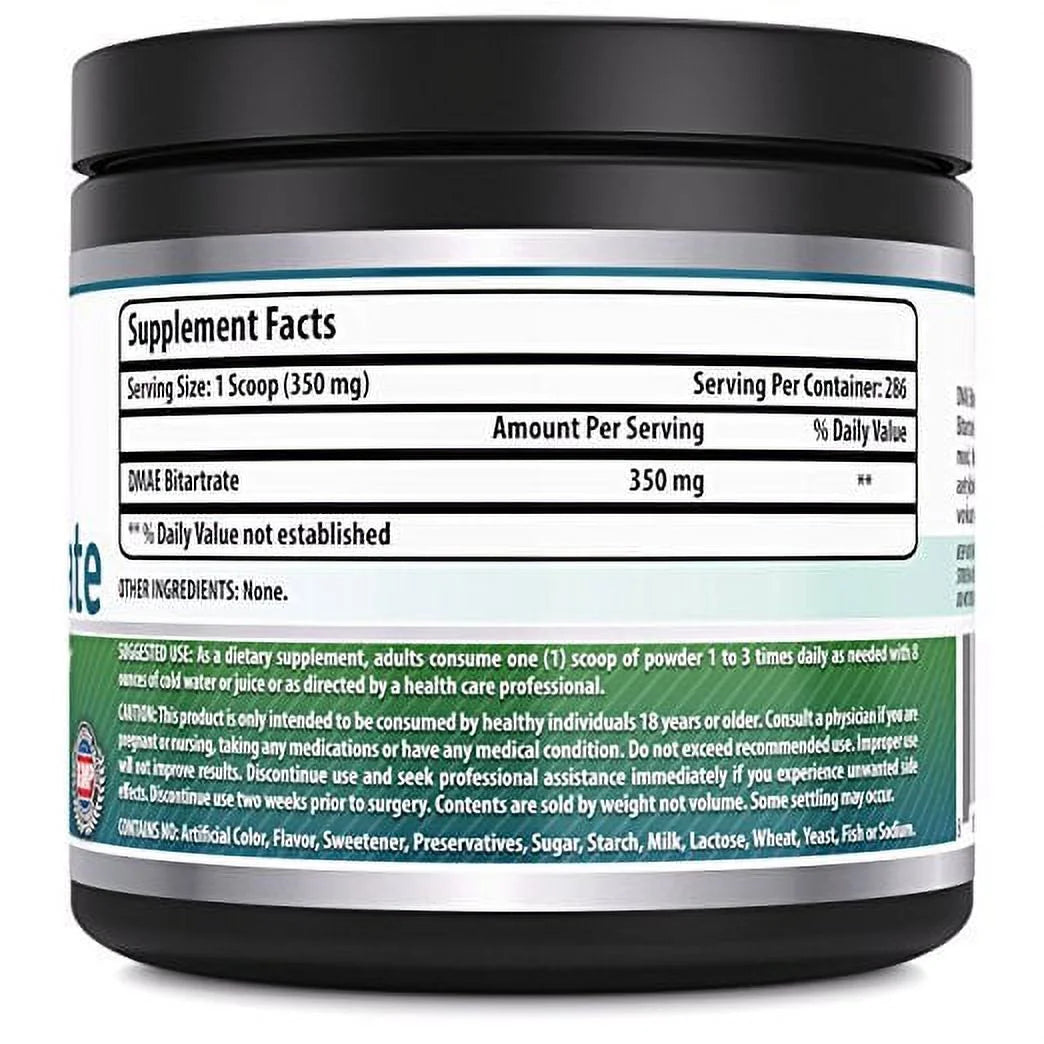 DMAE Bitartrate 100G 286 Servings