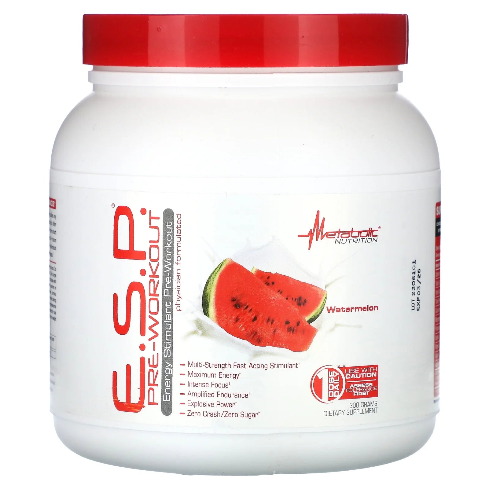 E.S.P. Pre-Workout, Watermelon, 300 G