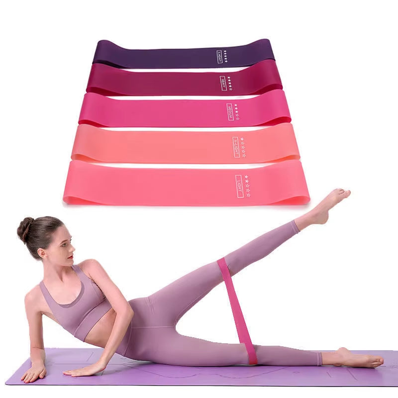 Portable Fitness Workout Equipment Rubber Resistance Bands Yoga Gym Elastic Gum Strength Pilates Crossfit Women Weight Sports