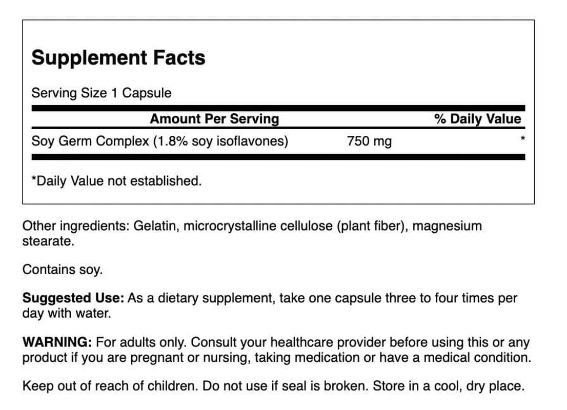 Swanson Soy Isoflavones - Standardized 750 Mg 60 Caps 3 Pack