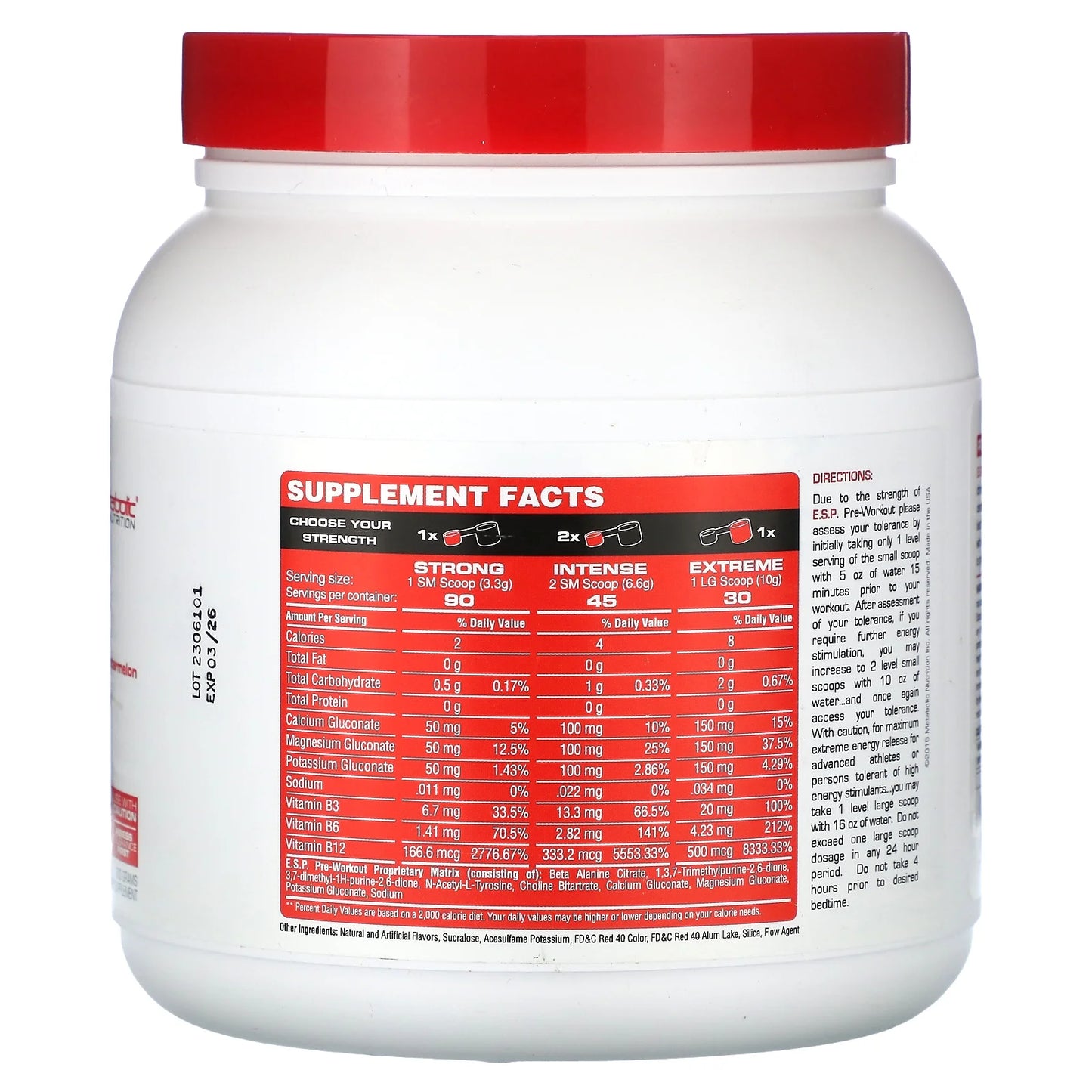 E.S.P. Pre-Workout, Watermelon, 300 G