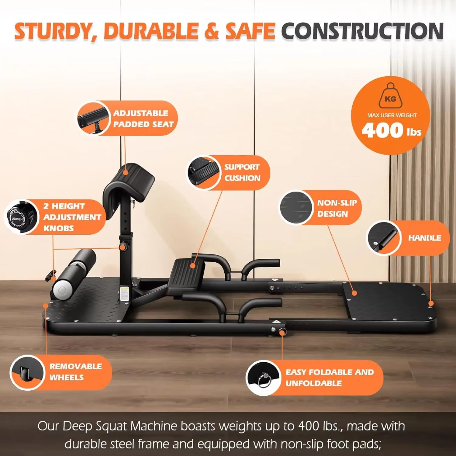 RHYTHM Multifunctional Hip Thrust Machine, Sissy Squat Machine, Glute Machine, Squat Workout Machine & Glutes Workout Equipment,